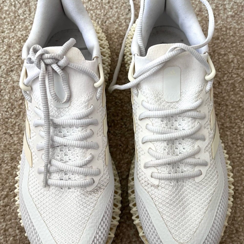 Adidas White and Cream Sneakers